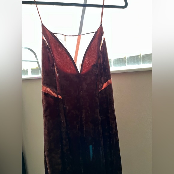 Free people long velvet slit dress - Picture 4 of 8